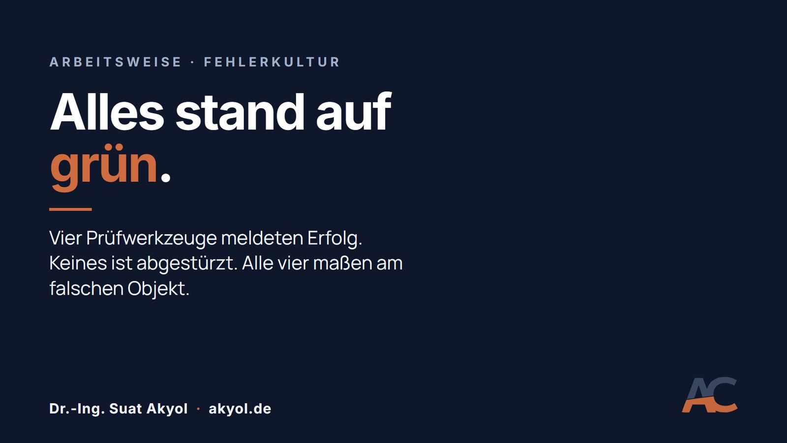 Titelkarte des Artikels mit dem Schriftzug: Alles stand auf grün