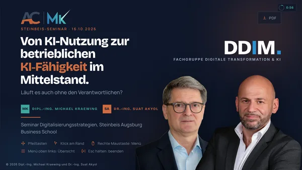 Titelfolie: Von KI-Nutzung zur betrieblichen KI-Fähigkeit im Mittelstand