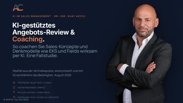 Titelfolie: KI-gestütztes Angebots-Review und Coaching